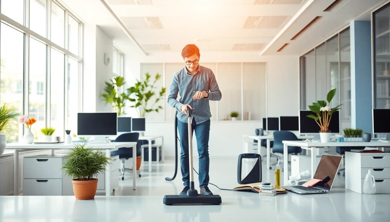 Boost productivity with Office Cleaning Services Dubai featuring a bright, organized workspace.