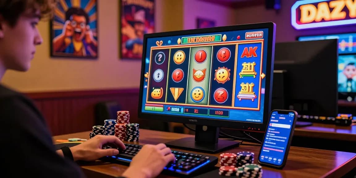 Exciting slot game experience on a desktop computer with vibrant graphics and casino ambiance.