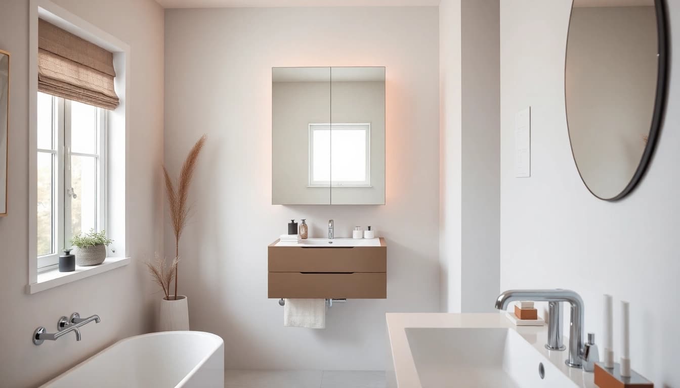 Erleben Sie den modernen sonni Spiegelschrank mit stilvollem Design und LED-Beleuchtung.