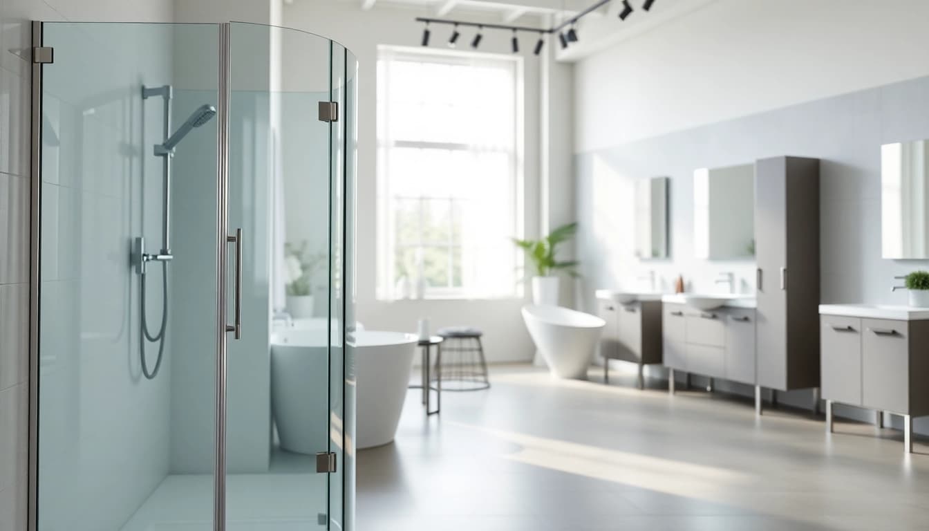 sonni sanitär GmbH bietet edle Badprodukte wie Glas-Duschwände in modernem Design an.