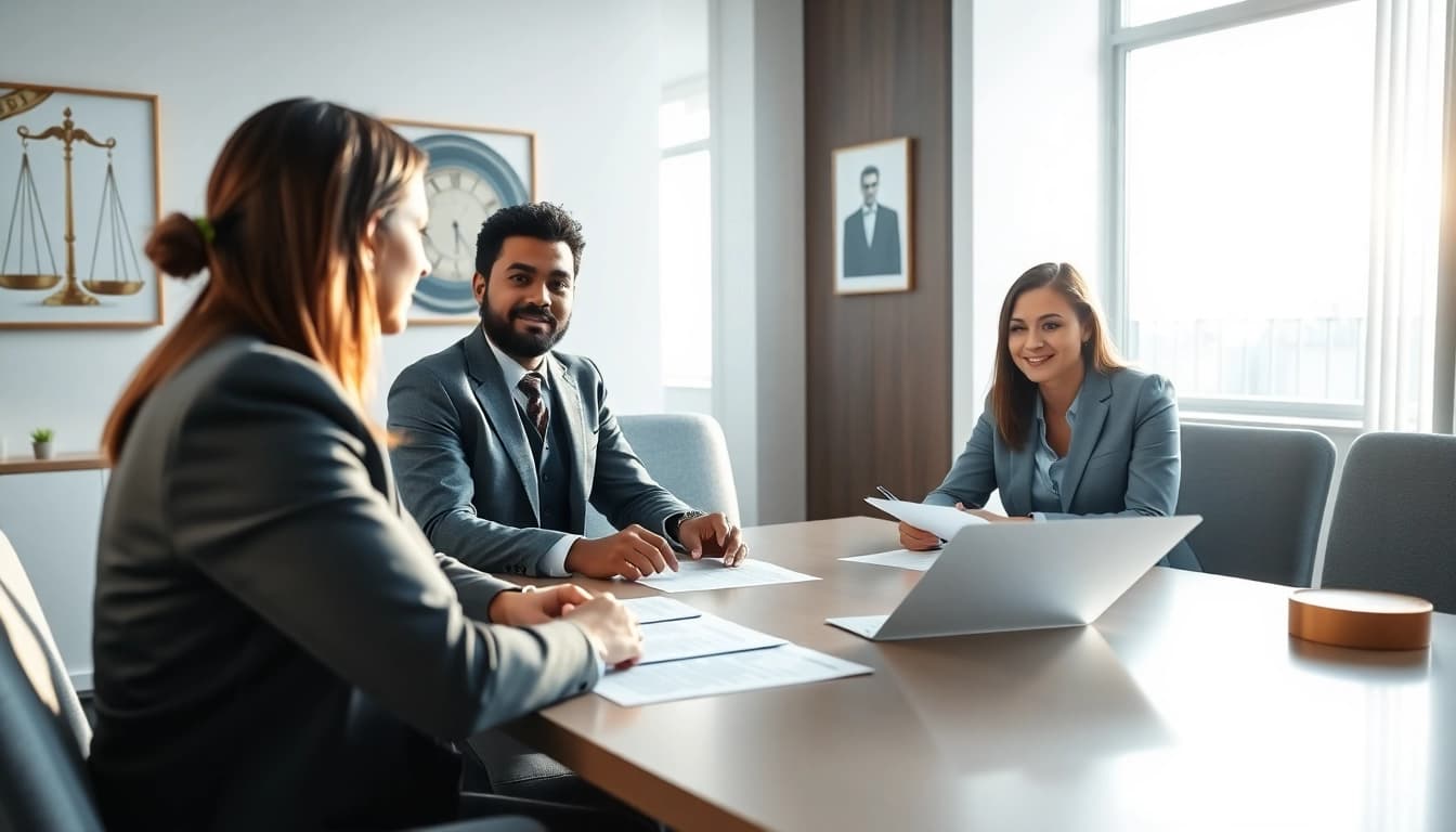 Engaged discussion at https://www.mainorellis.com showcasing legal expertise in a professional setting.