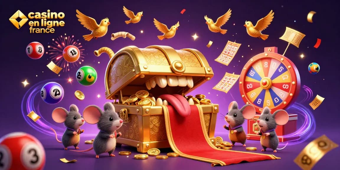 Profitez de l'aventure dans un casino en ligne France avec des boules de loterie et des surprises colorées.