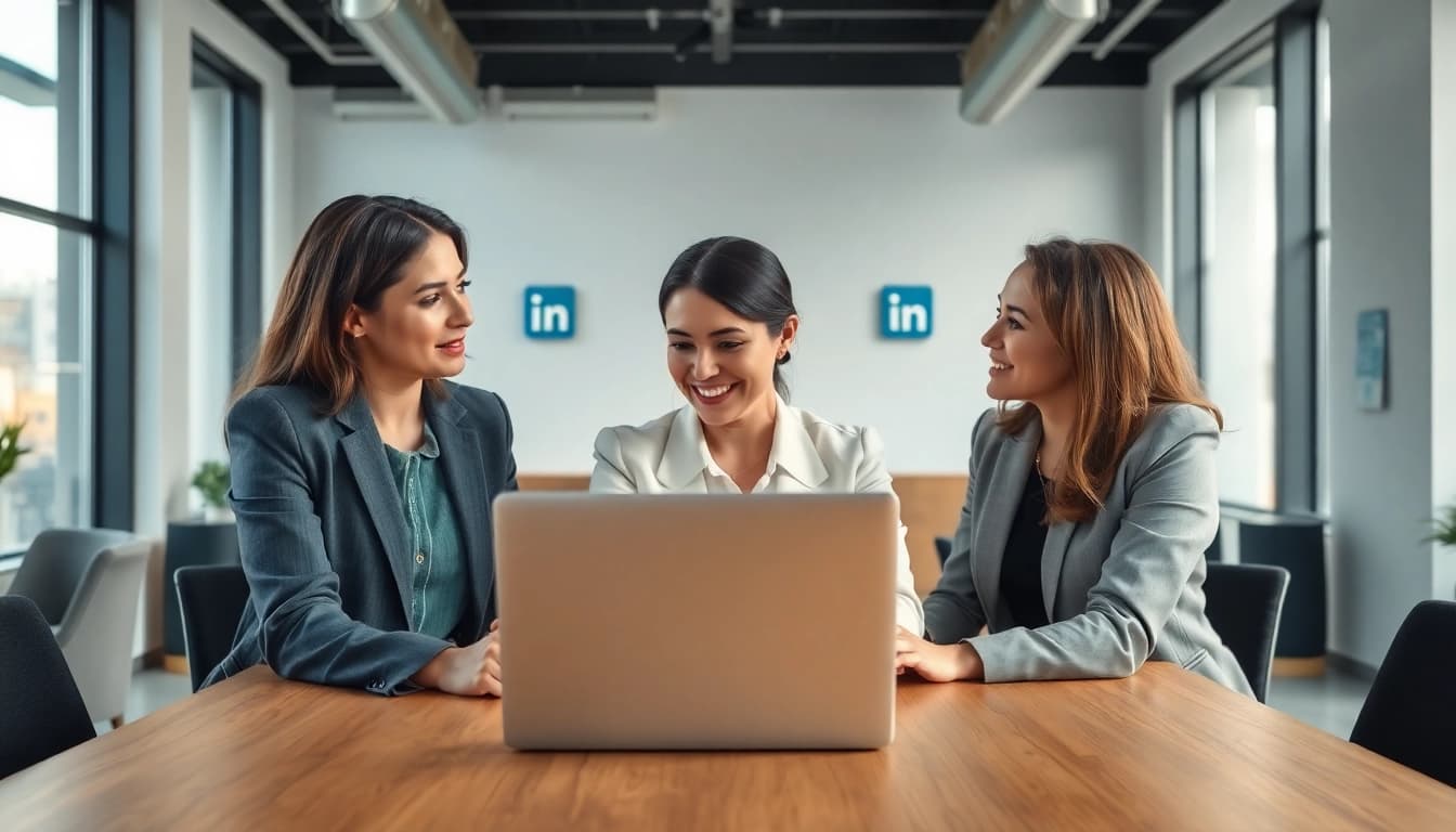 Engage to Rent LinkedIn account services in a modern business context with a professional ambiance.