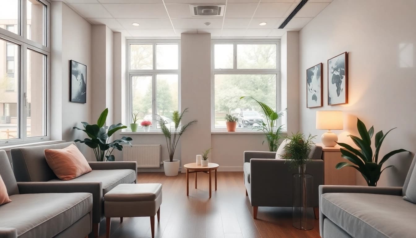 Visitors at the German psychiatric clinic India feel a serene and welcoming atmosphere.