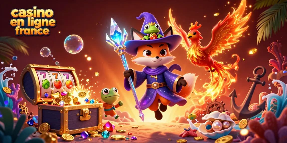 Plongez dans l'univers du casino en ligne France avec cette illustration captivante de jeu et magie.