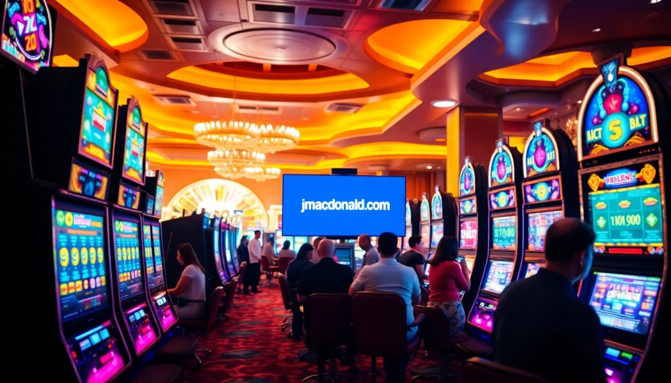Rasakan sensasi permainan kasino di jmacdonaldphoto.com dengan mesin slot yang berwarna-warni dan chip poker.