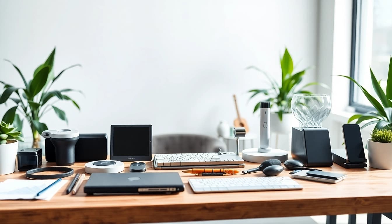 Explore innovative ai tools arranged in a sleek workspace for optimal productivity.