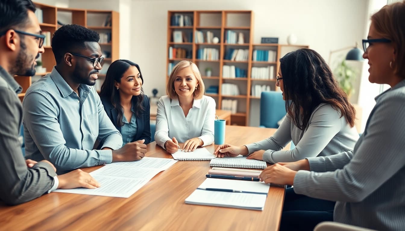 Discussing Testamentary Trusts in a professional office setting with engaged clients.
