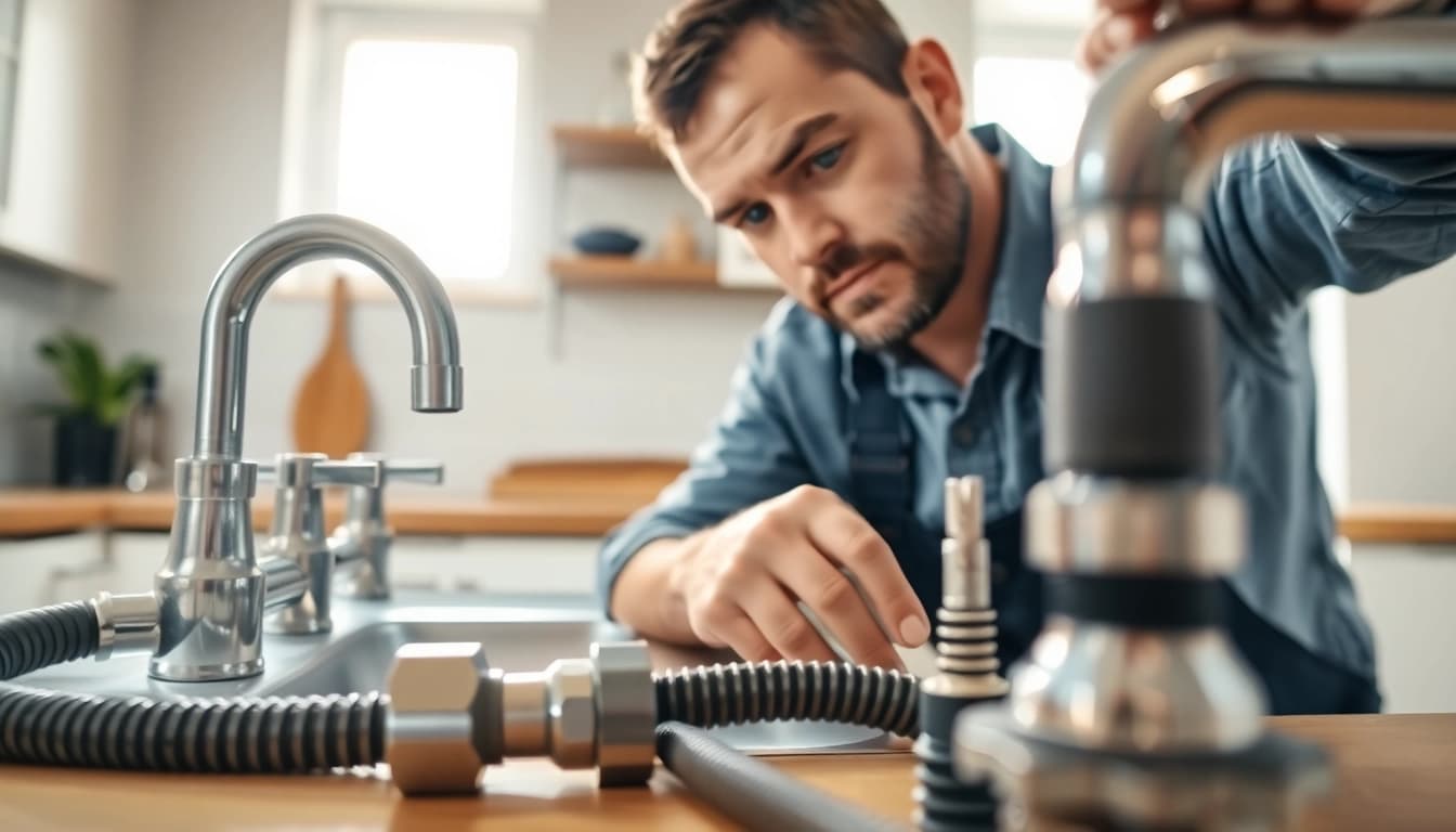 Experienced plumbers bristol member fixing a sink, showcasing expertise and quality tools.