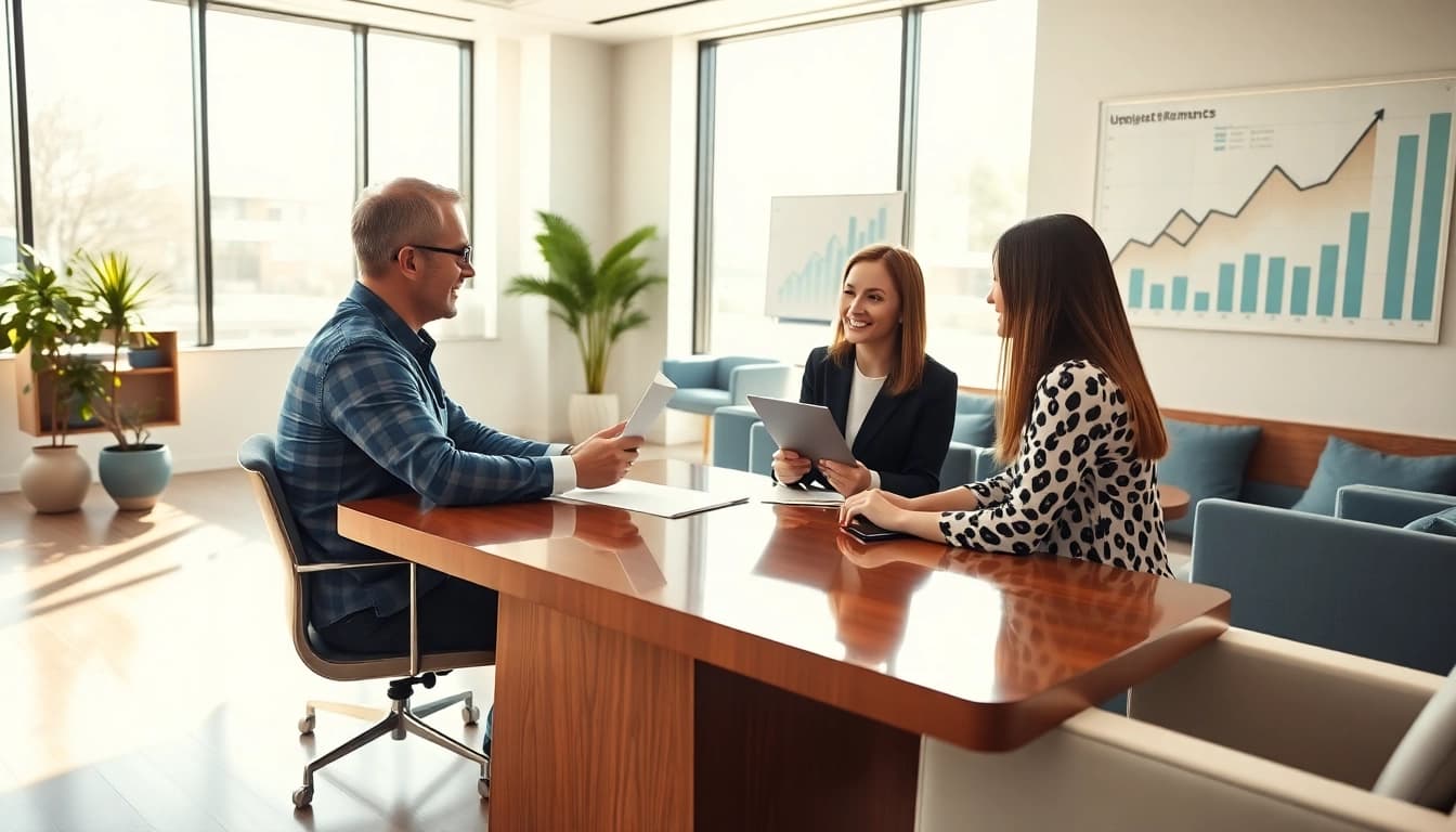 Consult with a financial advisor virginia beach va in a modern office setting.