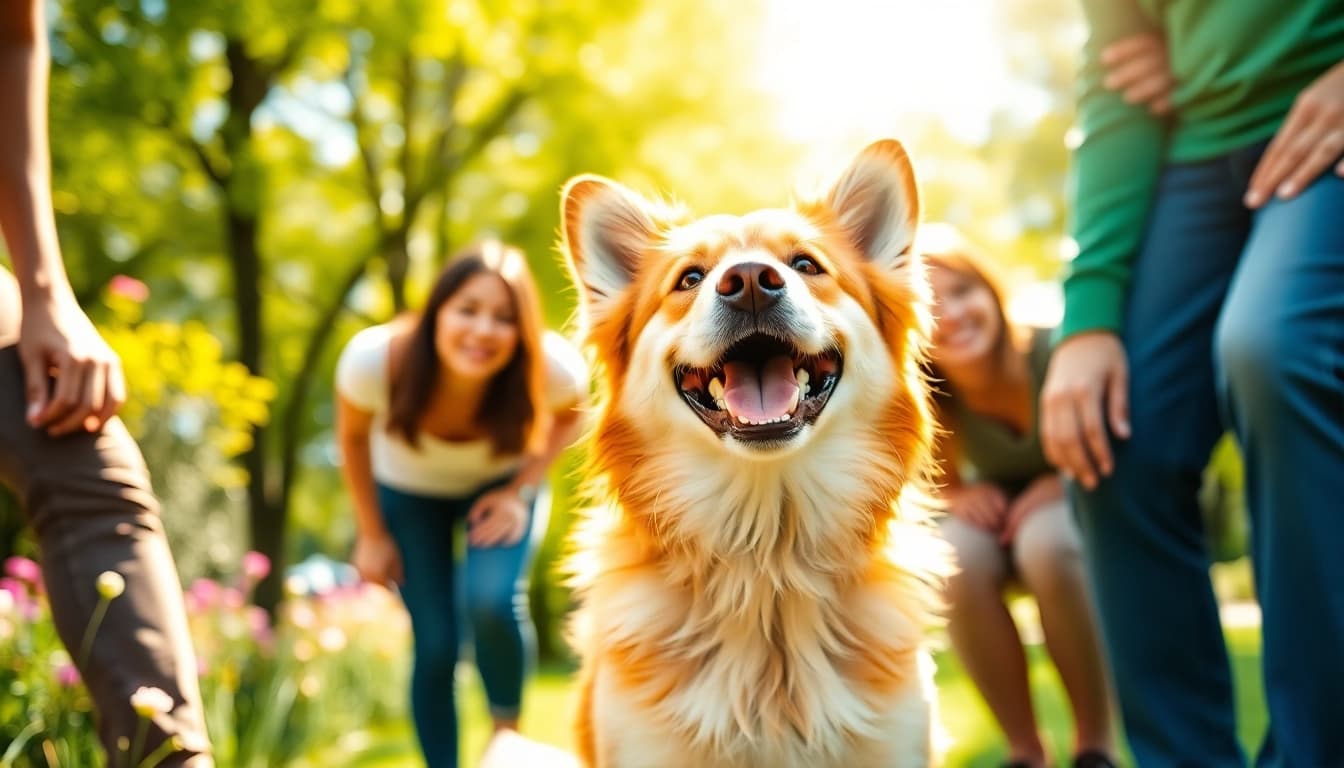 Hondenverzorgers.nl geeft een liefdevolle blik toon naar blije honden in het park.