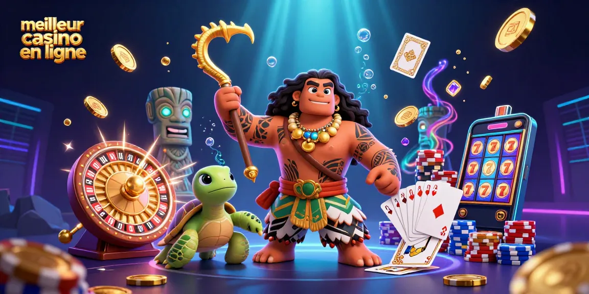 Jouer au meilleur casino en ligne avec une illustration captivante et dynamique.