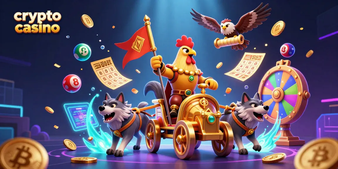 Découvrez les stratégies de jeux de casino crypto avec une scène dynamique et colorée.