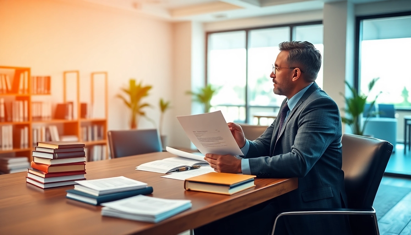 Fort Lauderdale workers compensation lawyer consulting for a personalized legal strategy in a welcoming office.