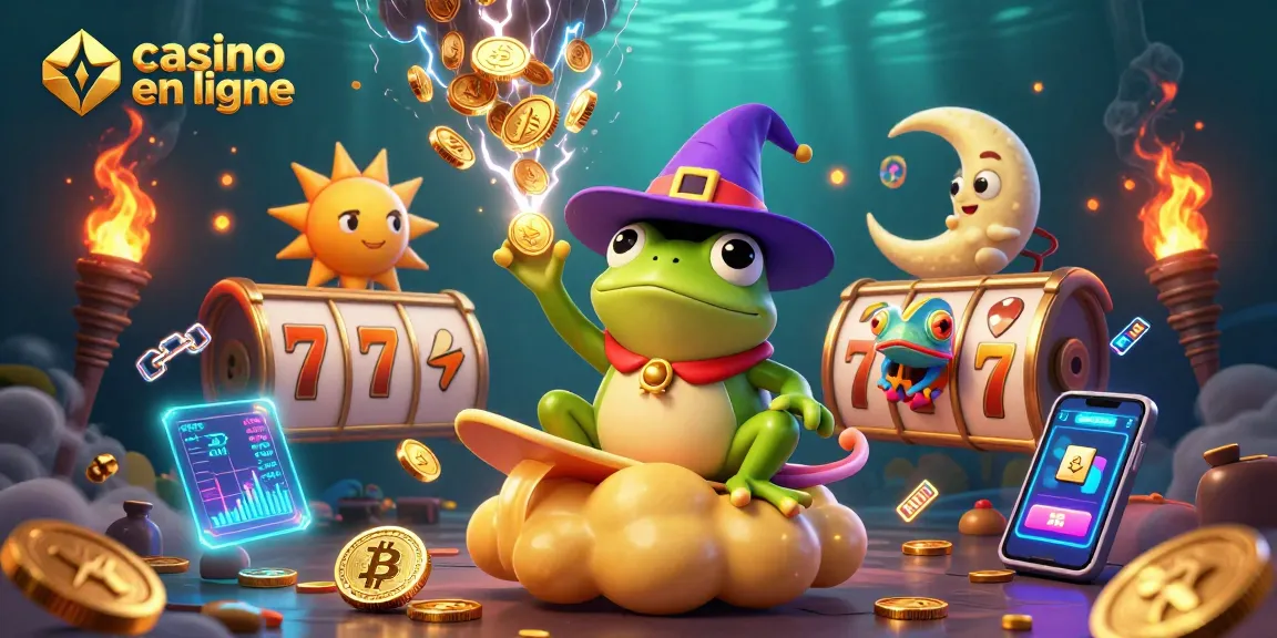 Célébrez le divertissement sur casino en ligne avec un magicien grenouille, des pièces d'or et un caméléon