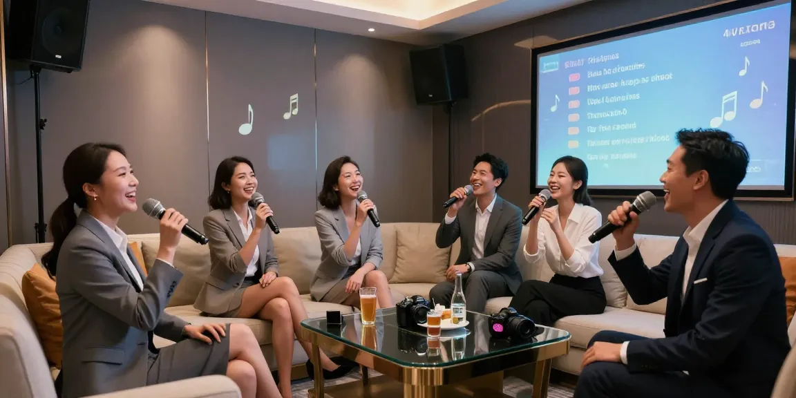 강남쩜오에서 고급스러운 분위기의 노래방을 즐기는 전문가들