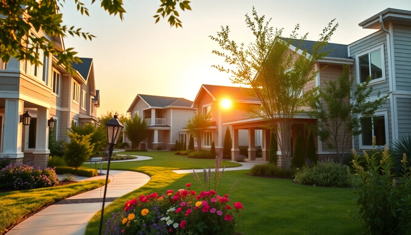 Showcase beautiful houses for sale in a vibrant neighborhood highlighting modern architecture.