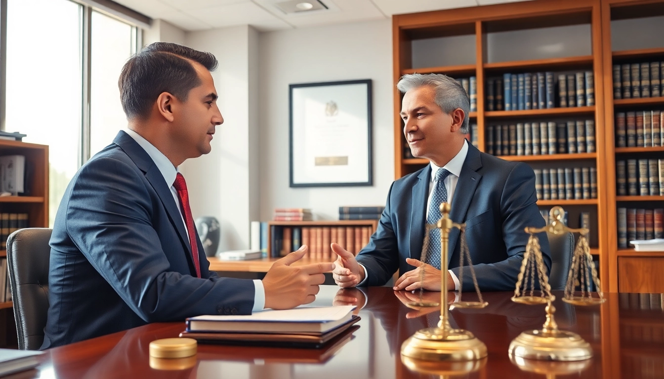 Consult with a San Antonio truck accident lawyer in a modern and professional law office setting.