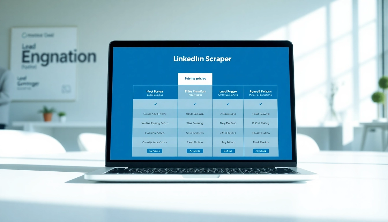 Explore linkedin lead scraper pricing on a modern graphic pricing table.