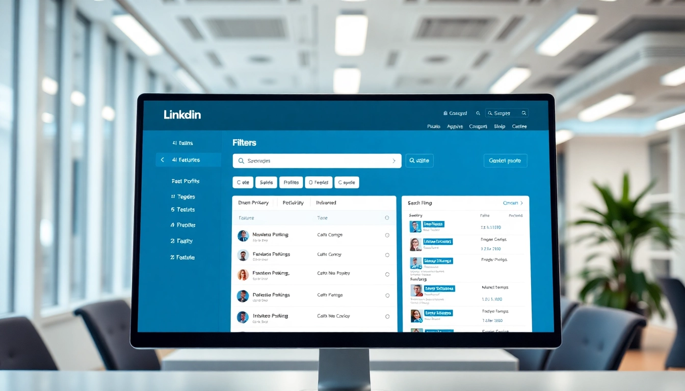 Visual representation of a linkedin search scraper application interface demonstrating profile extraction.