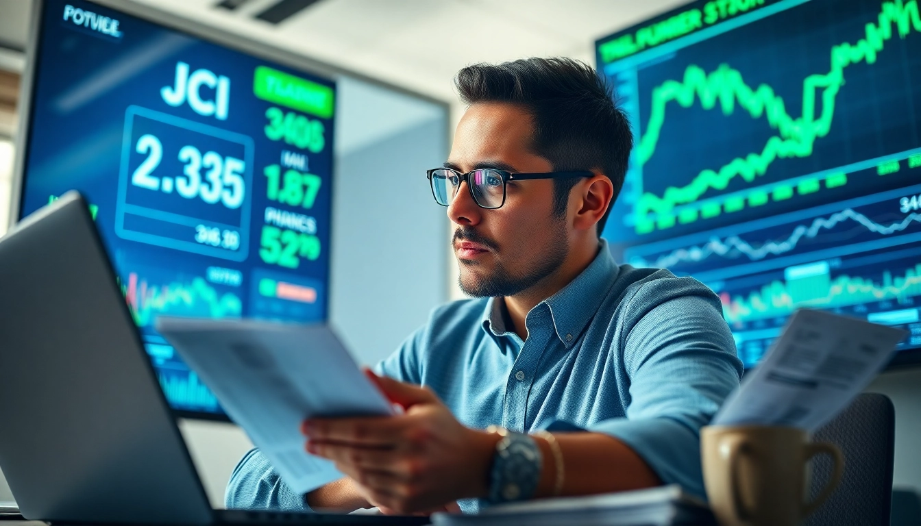 Assessing JCI stock price movements and market trends with financial data analysis.