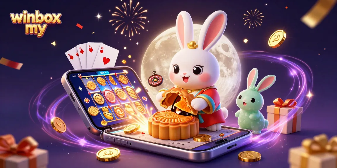 Engage with thrilling casino gameplay at winbox my, featuring vibrant illustrations of slots and poker elements.