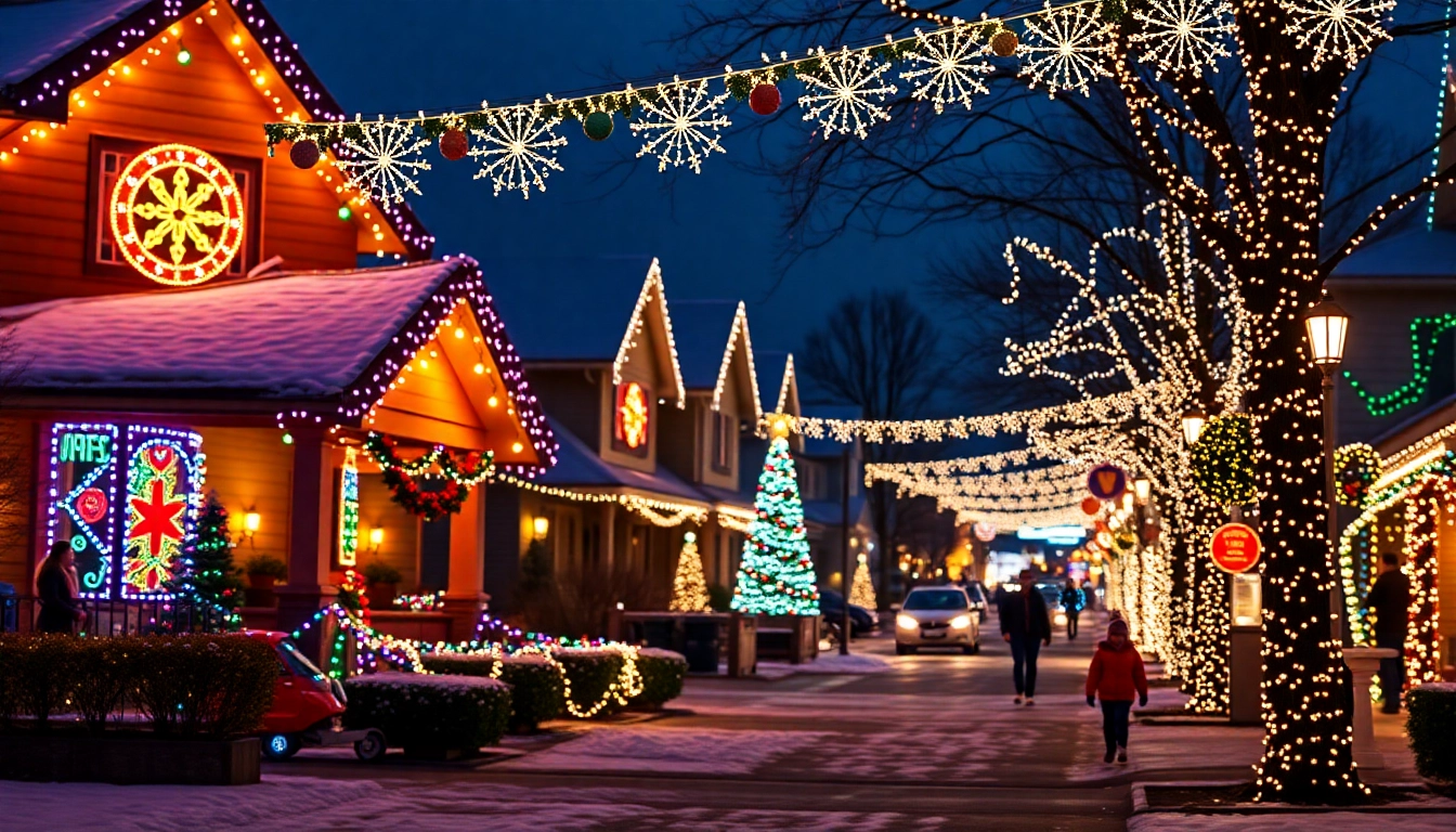 Experience Seattle holiday light installation with beautifully decorated homes and a festive atmosphere.