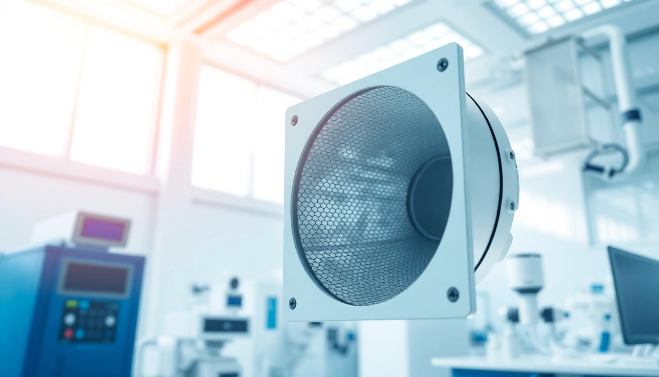 HEPA filter demonstrating its advanced design for air purification in a laboratory.