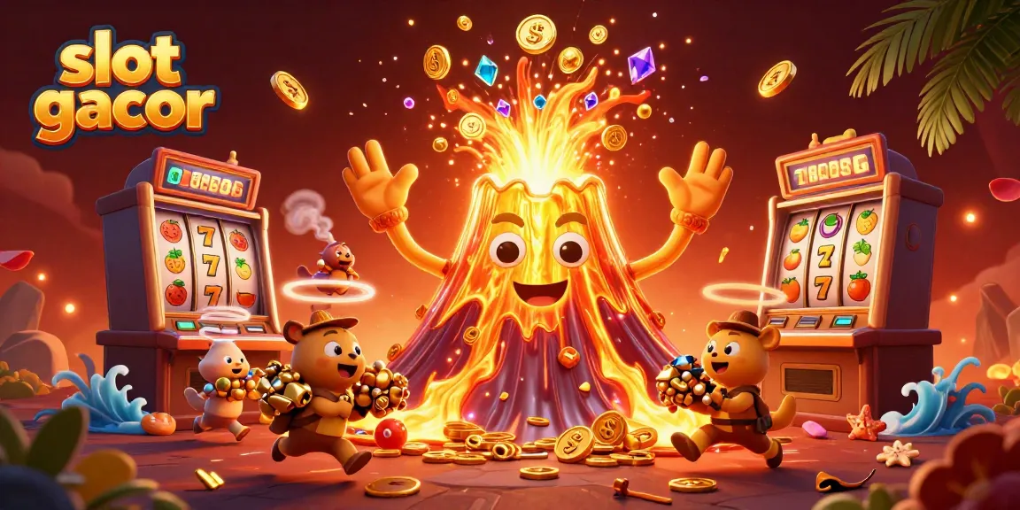 Spin and win with slot gacor as the golden volcano erupts coins and treasures.