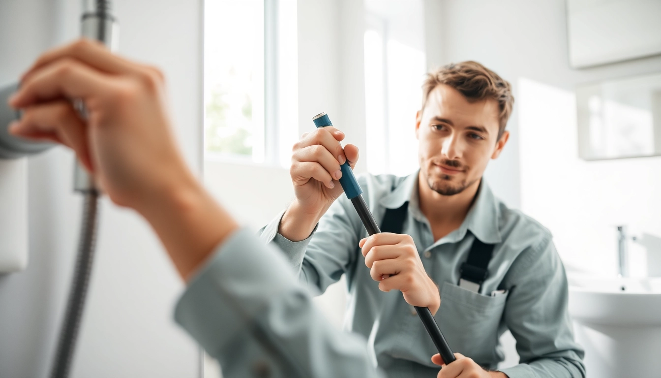 Technician of sonni sanitär GmbH repairing a modern bathroom fixture.