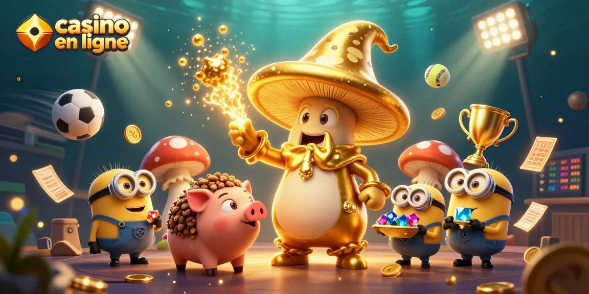 Plongez dans le monde du casino en ligne avec ce trésor magique, un wizard doré et son cochon-truffier.