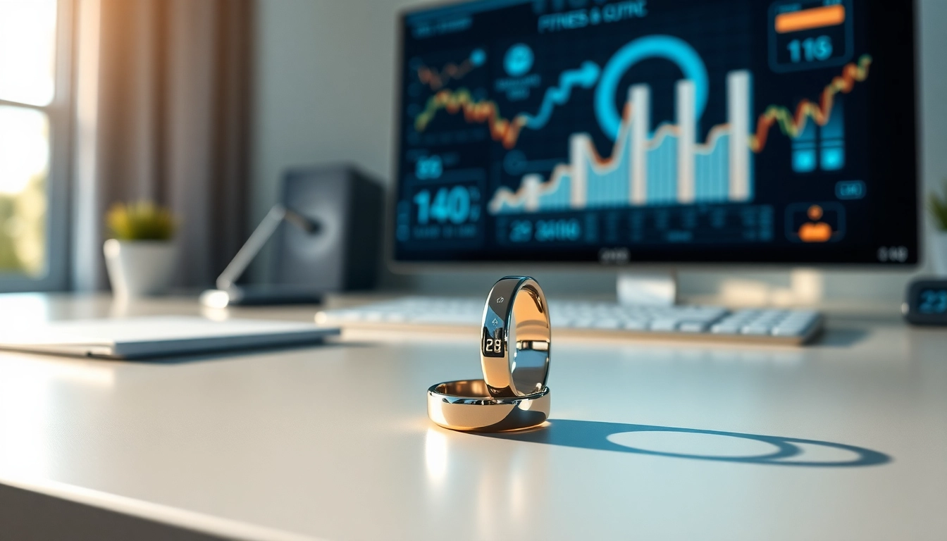 View the Smart Health Ring with innovative metrics displayed in a professional setting.