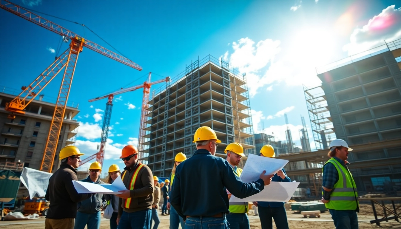 Workers collaborating at a Colorado construction site, showcasing colorado construction news in action.
