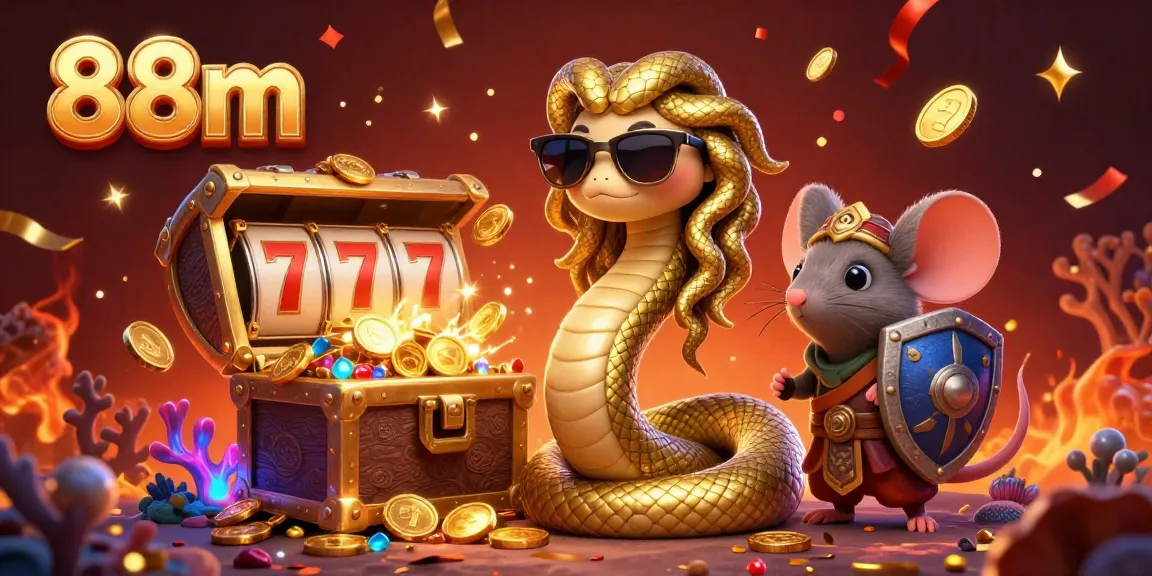 Experience 88m winning excitement with Medusa and dynamic casino treasures in vibrant 3D.