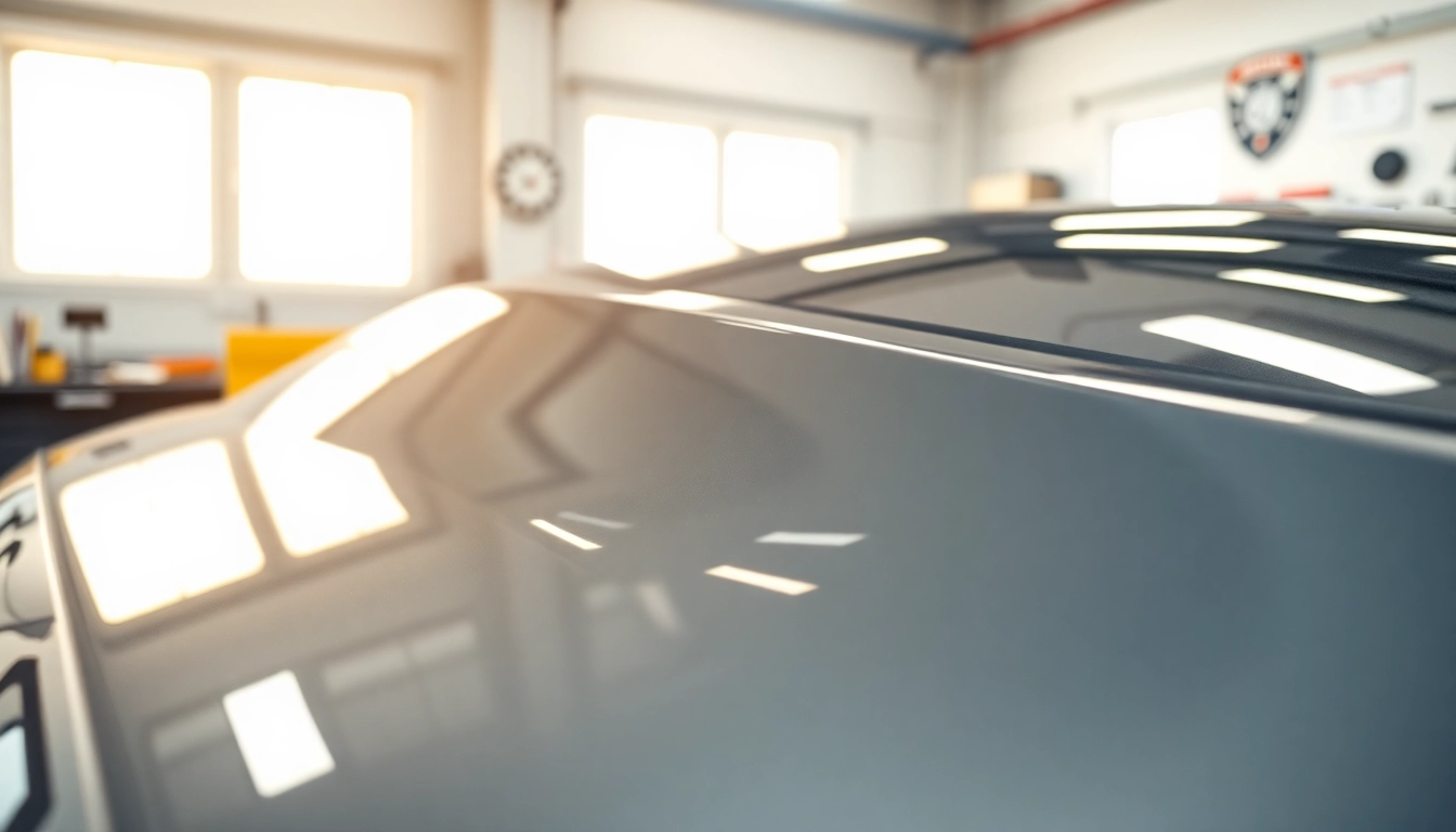 Detailing a polished car in Texas workshop showcasing advanced paint protection techniques.