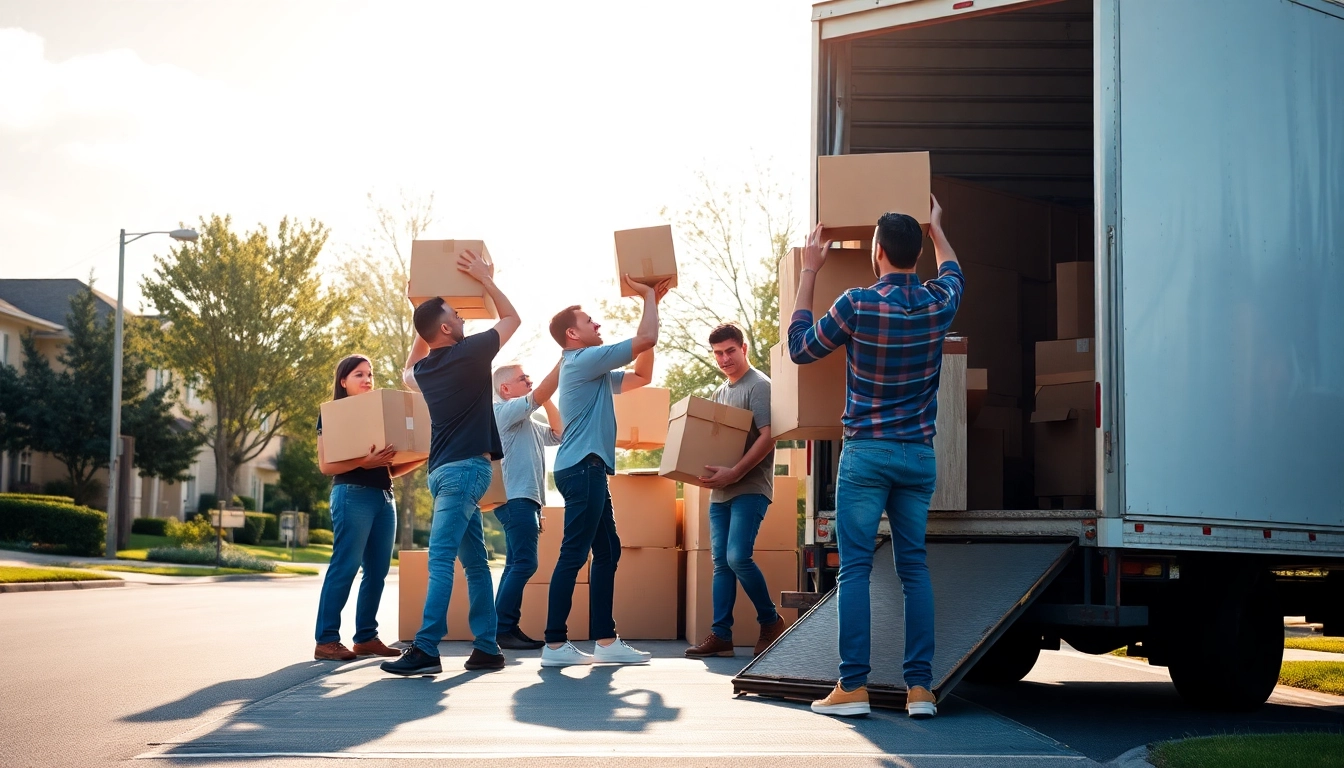 Efficient movers Vancouver team loading boxes into a moving truck, embodying professionalism.
