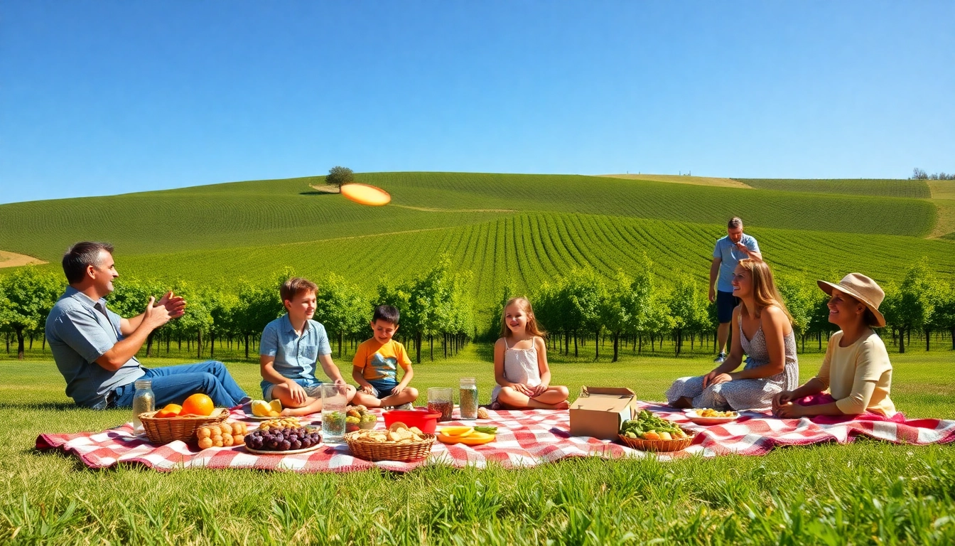 Engaging things to do in Clarksburg ca with families enjoying a picnic amidst vineyards and nature.