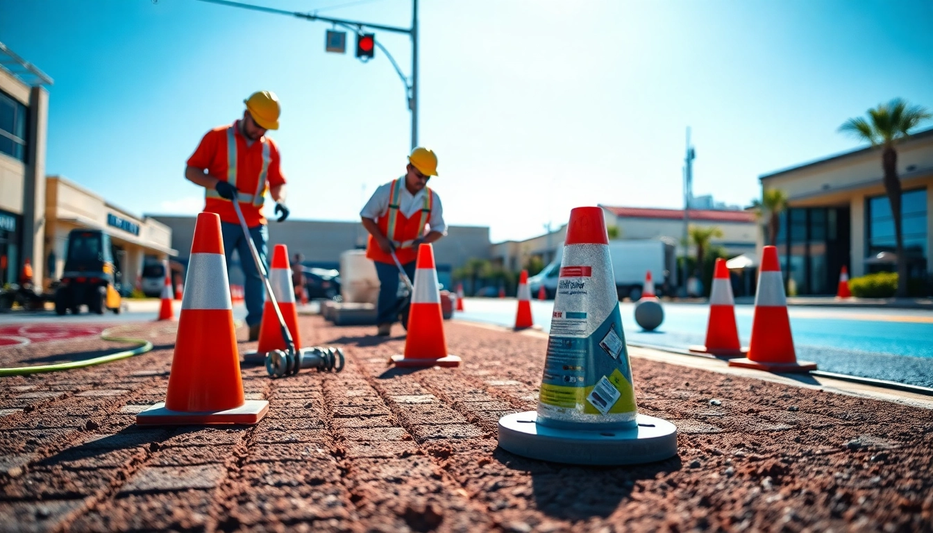 Dares Surfacing team performing high-quality surfacing work in a commercial environment.