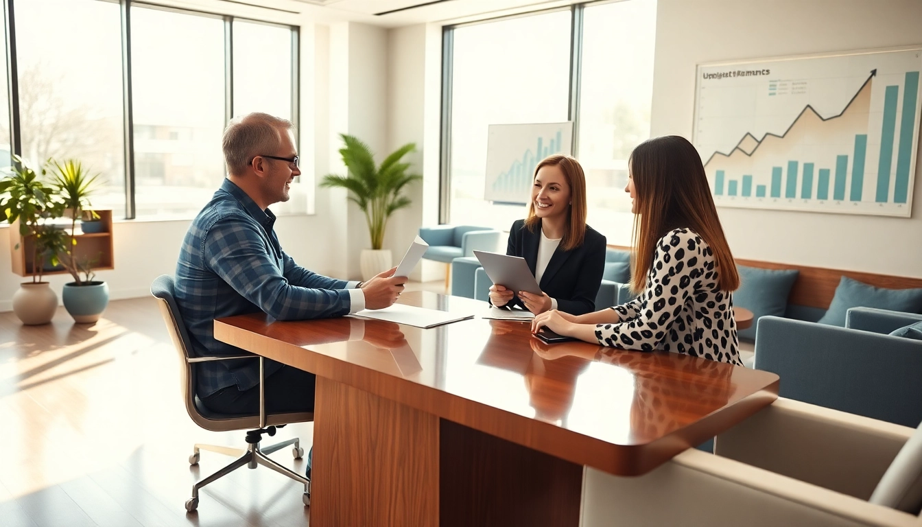 Consult with a financial advisor virginia beach va in a modern office setting.