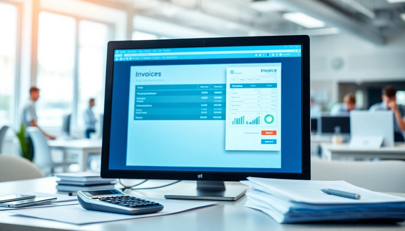 Optimize your workflow using invoice processing software displayed on a computer screen.