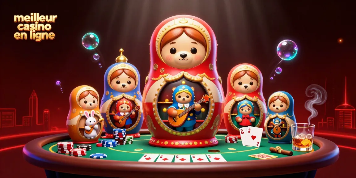 Plongez dans le monde du meilleur casino en ligne avec une illustration dynamique de jeux de cartes et personnages amusants.