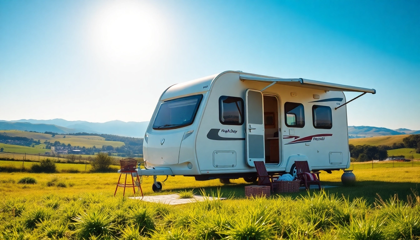 Experience Hugh Daly Caravans in a beautiful outdoor setting with a modern design.