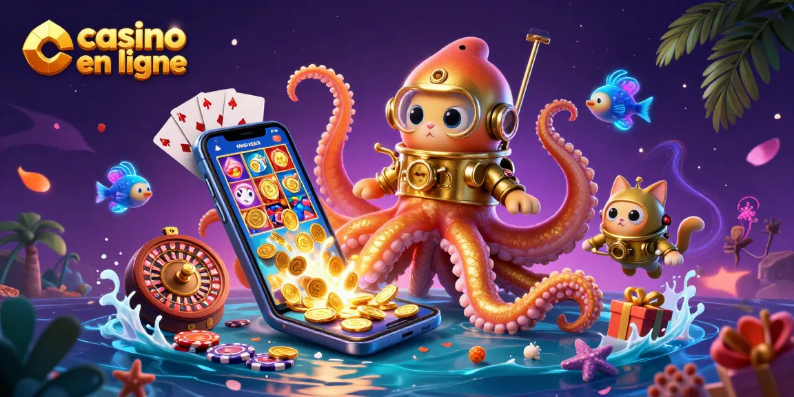 Jouez au casino en ligne avec le kraken et le chat plongeur, un monde de jeux de casino fascinant.