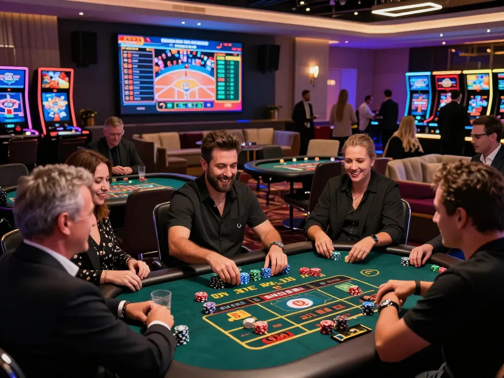 Exciting gaming atmosphere at https://bong99.pro/ live casino with players engaged in high-stakes action.