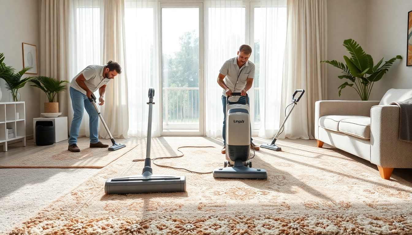 Carpet cleaners lincoln ca providing professional service in a bright living room.