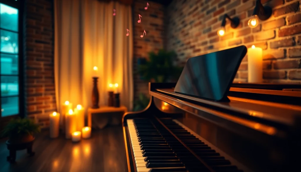 Experience soothing melodies on https://whisperings.com.ua with a cozy piano setting and warm lighting.