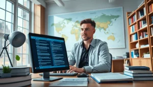 Enhance your projects with expert translation services at https://www.elitetranslingo.com in a vibrant office.