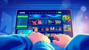 AF88 online betting platform interface showing diverse game options for an engaging user experience.
