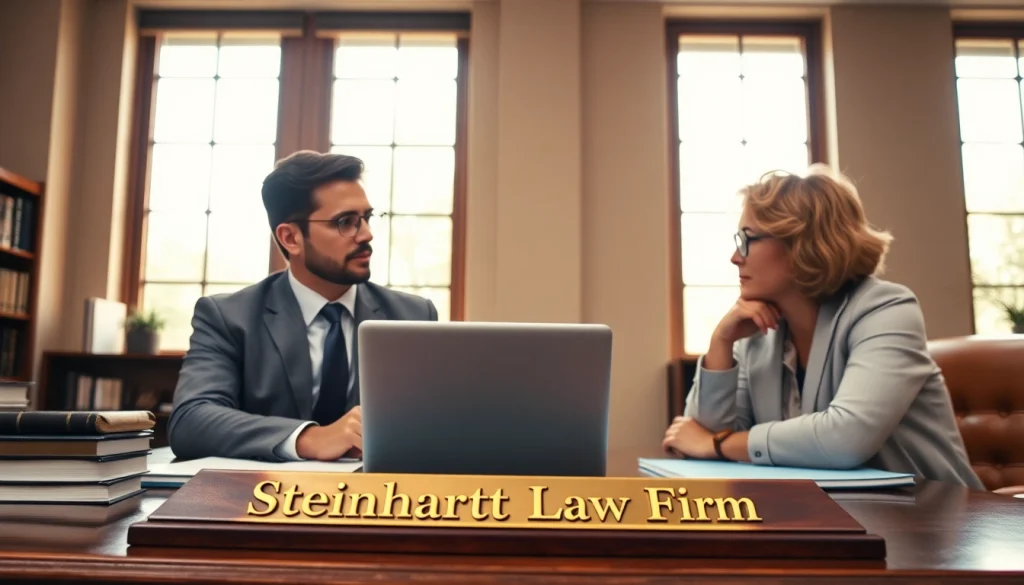 Engaging consultation at https://www.steinhardtlawfirm.com showcasing professionalism and approachability.