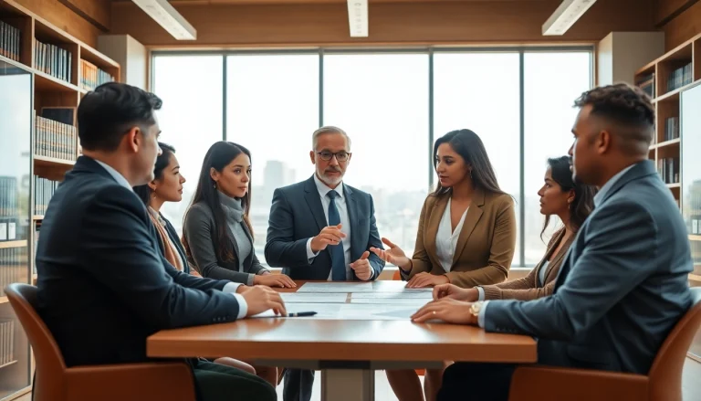 Consulting about a lawsuit at https://www.ihavealawsuit.com with a lawyer in a modern office.